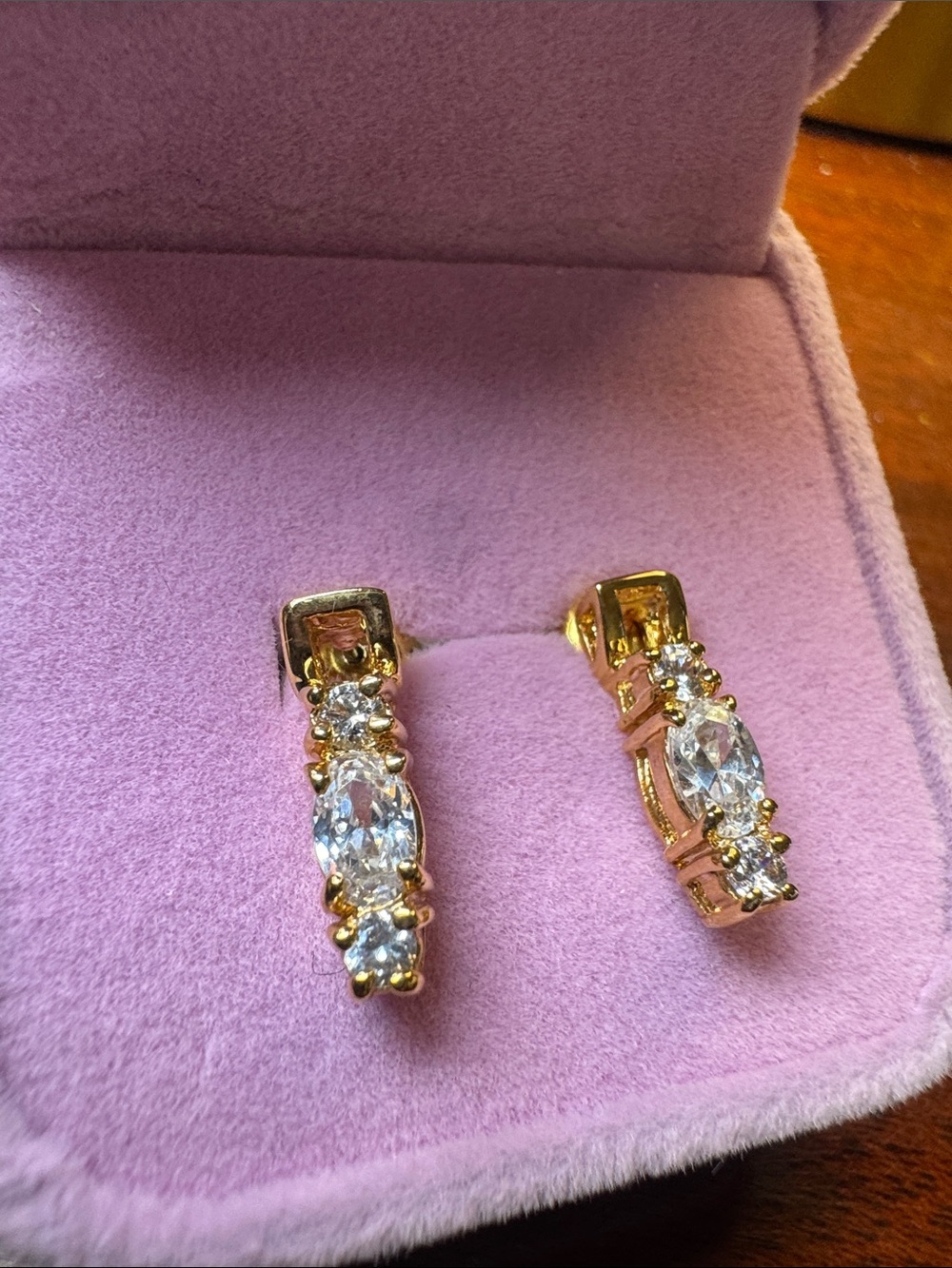 3058-Swarovski Crystal Element Silvertone post earrings.
